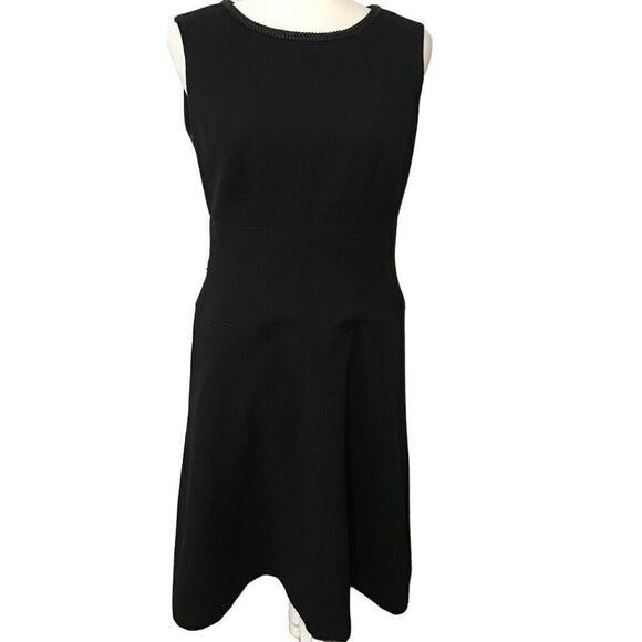 Anne Klein Black Sleeveless Dress size 10 fit and flare - Picture 1 of 11